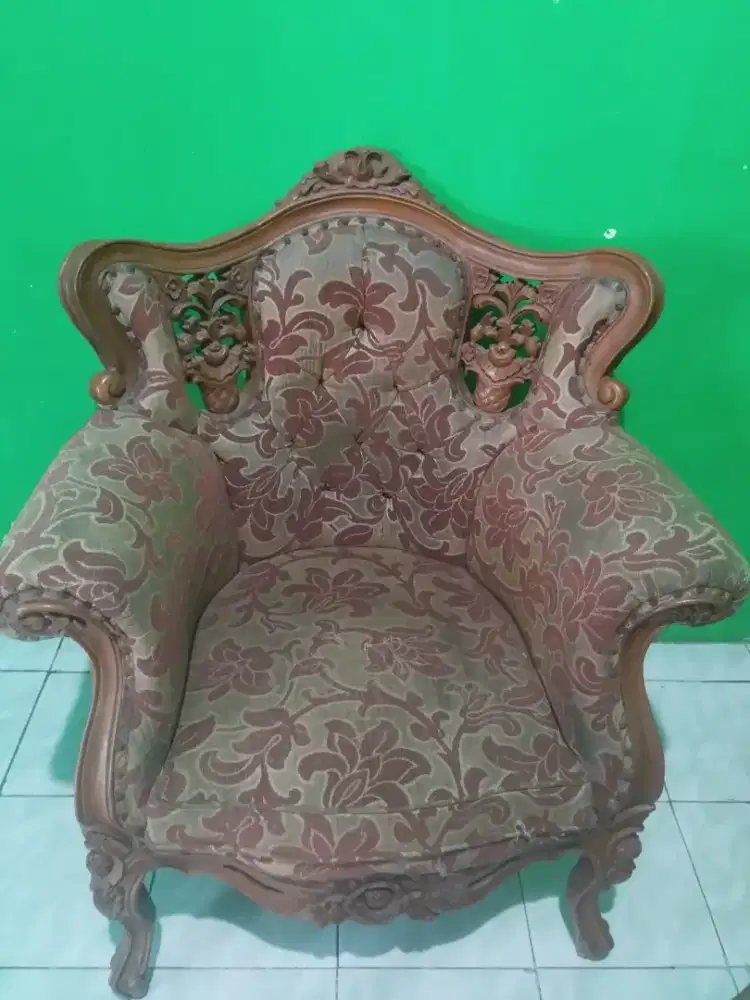 Sofa dan Meja Kayu Jati