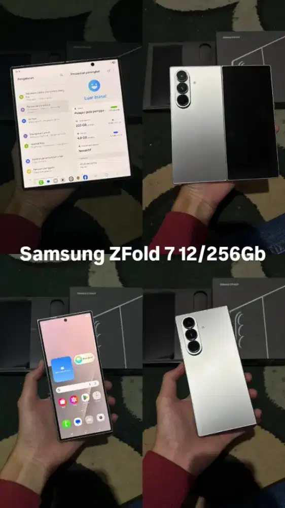 Samsung ZFold 7 5G 12/256Gb Indonesia Garansi ON Fullset Original