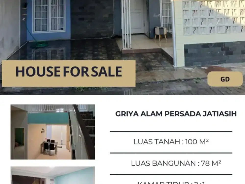 jual Cepat rumah 2 lt griya Alam Persada Jatisari jatiasih Bekasi Terawat Lokasi strategis