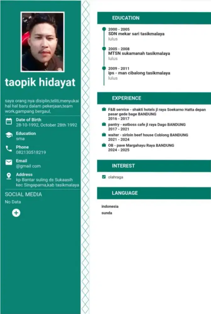 Pencari kerja apa ajah yang penting halal