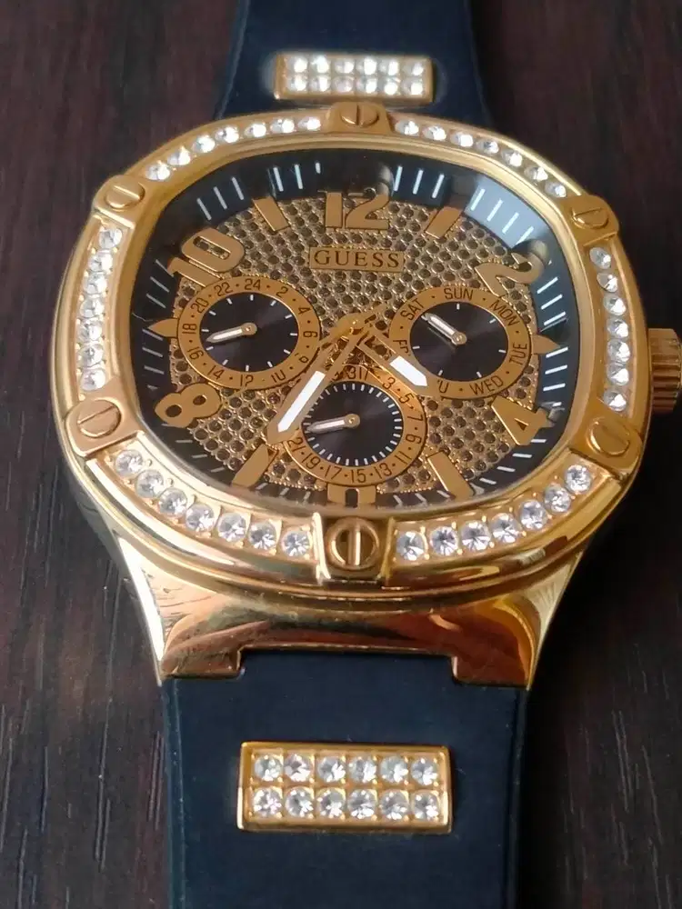 Jam Tangan Pria GUESS Gents Watch DUKE Black - GW0641G2 Original