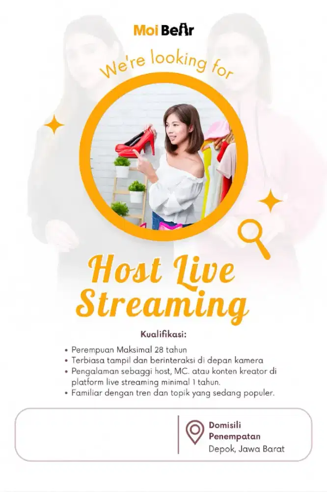 LOWONGAN KERJA KONTEN DAN HOST LIVE