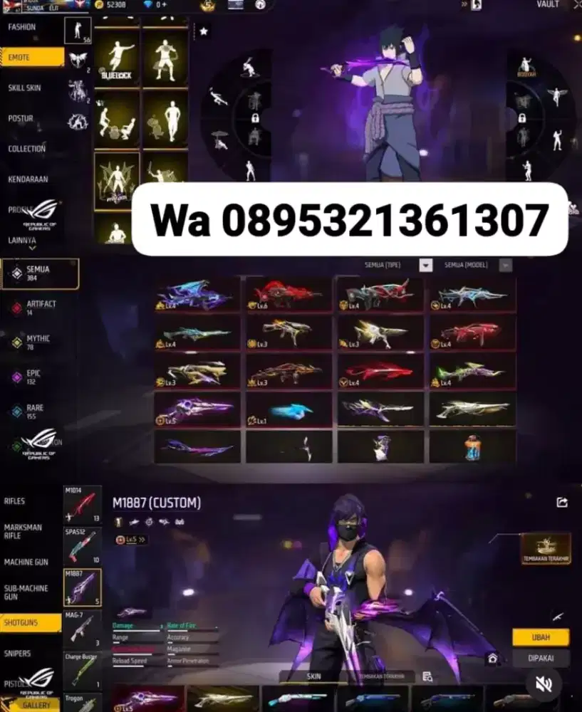 Jual akun ff sultan