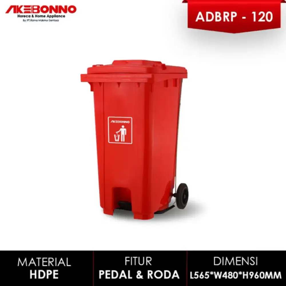 Tong sampah pedal roda akebono