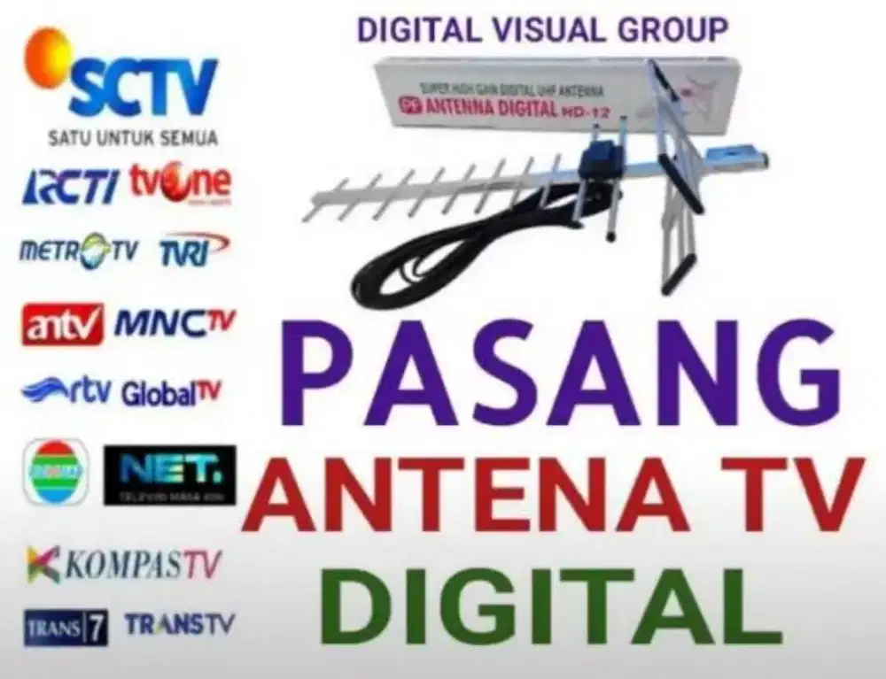 Bergaransi Pasang Antena TV Digital HD