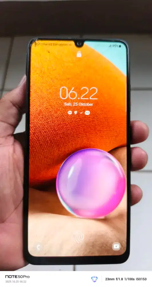 Samsung a32 resmi 8/128 mnus dpan belakang retak smua segel orian msih