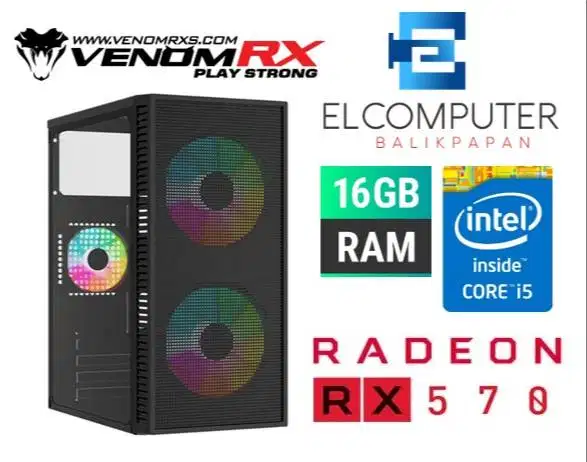 CPU GAMING MURAH - Intel Core i5, VGA RX 570 4GB, RAM 16GB, NVME 512GB