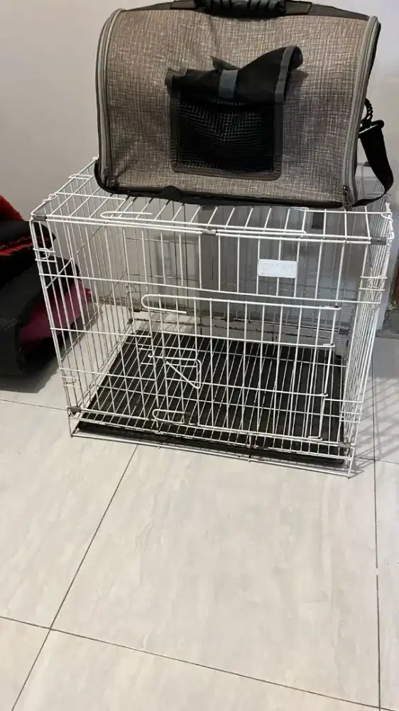 Kandang kucing/tas kucing/tempat pup kucing sepaket