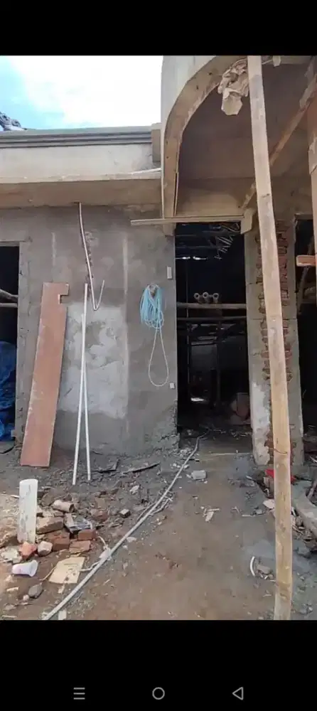 Rumah bata merah satu lantai