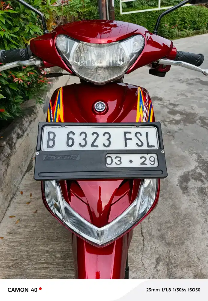 RESTORASI RINGAN: MIO SMILE 2009 + HELM MARUN PLAT BEKASI PAJAK OFF