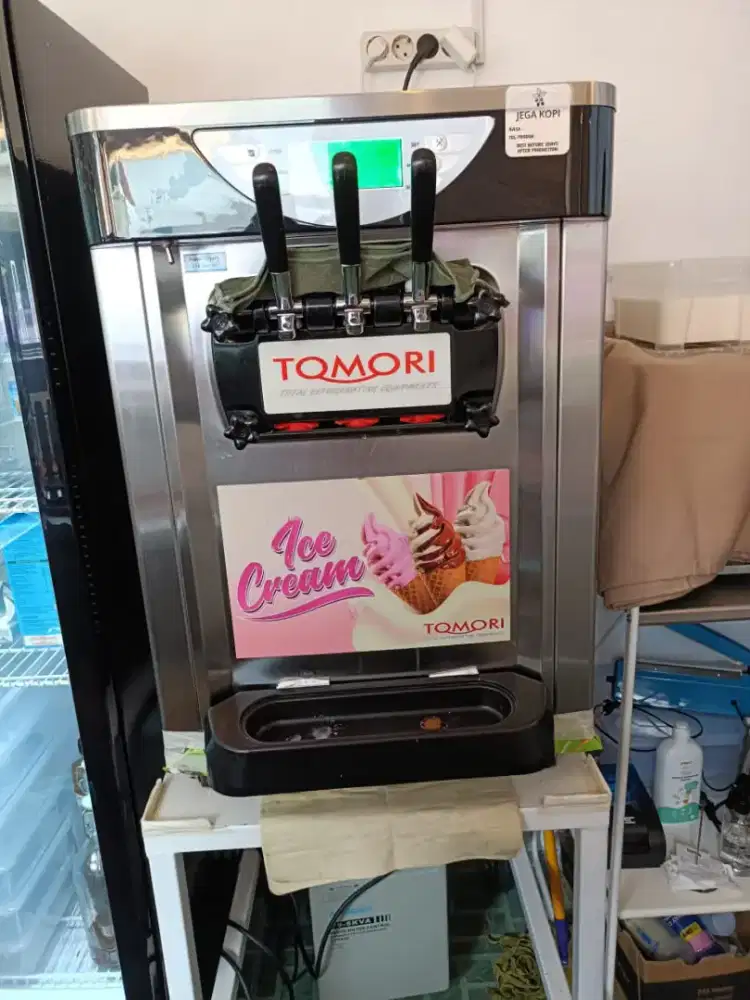 Mesin ice cream 3 tuas