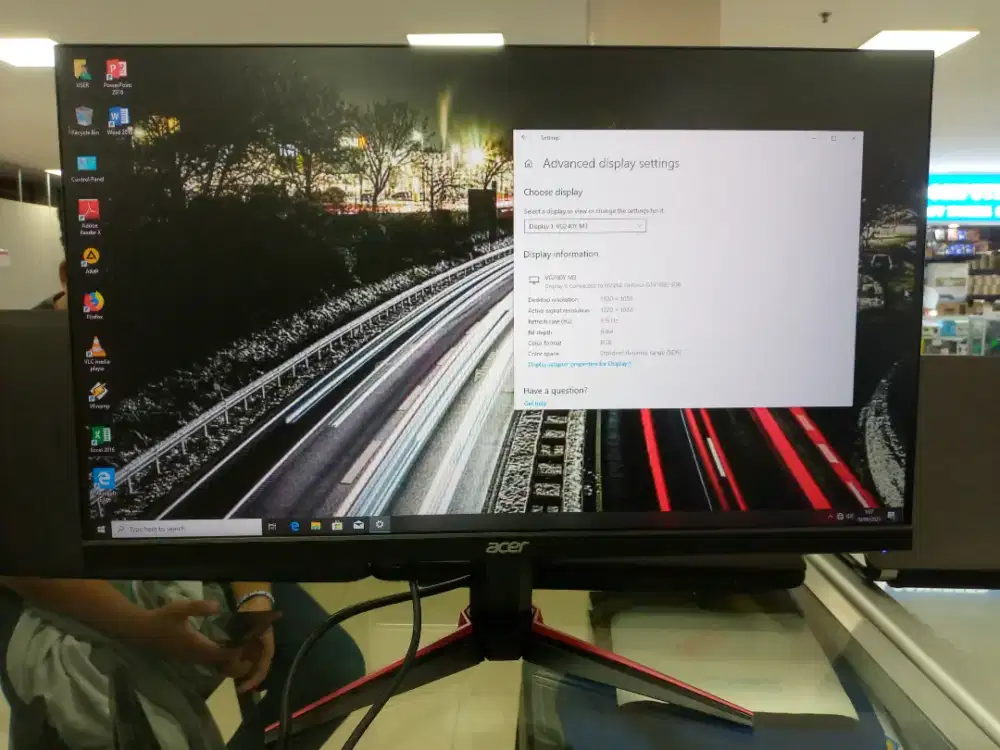 JUAL LED MONITOR ACER 24INCH FRAMALES BORDERLESS IPS 180HZ FRAMELESS