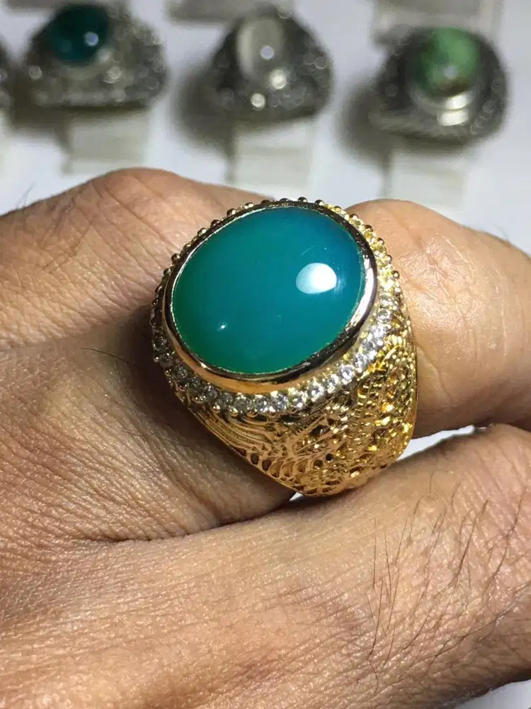 BATU BACAN PALAMEA ASLI KRISTAL NATURAL NO MINUS RING KUNSAR