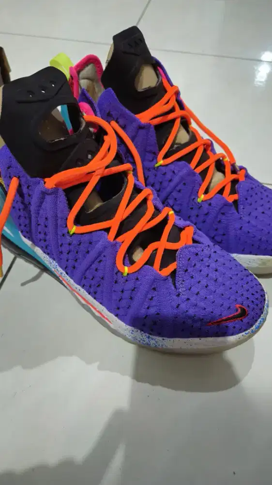 Jual Cepat Sepatu basket Nike Lebron 18 Purple Original lmited Edition