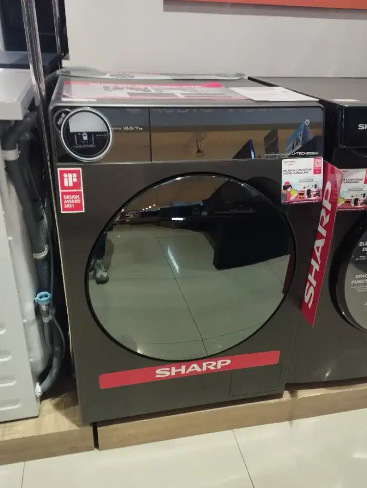 MESIN CUCI SHARP FRONT LOADING ES-FL1410DPX 10.5KG