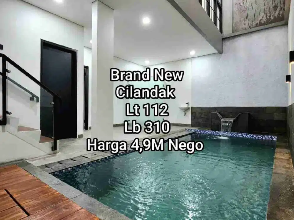 Rumah Baru Siap Huni Private Pool di Cilandak Jakarta Selatan