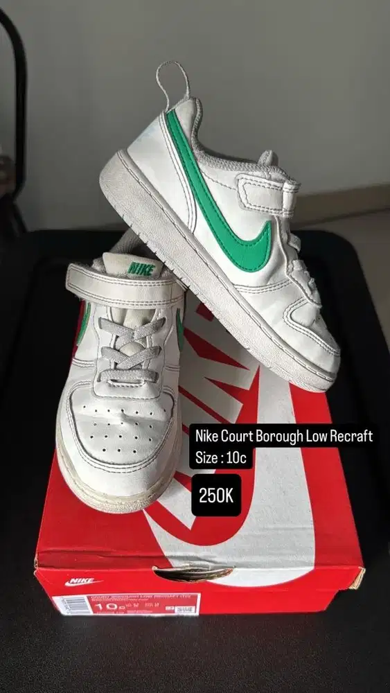 Sepatu anak nike court brough low recraft