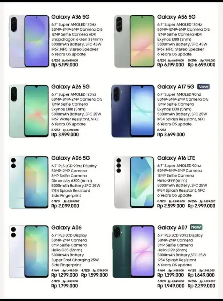 Samsung mulai dari 1 jt an saja