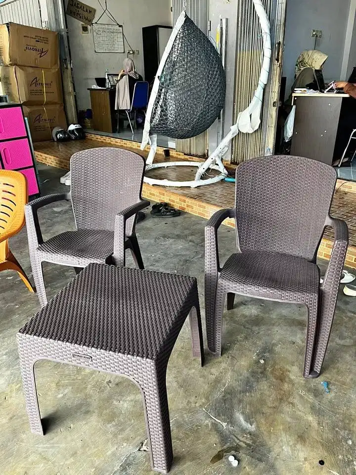 Promo set kursi meja teras plastik sale termurah