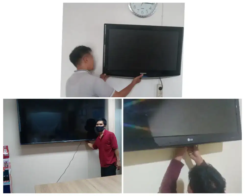 Pemasangan bracket breket briket braket terima rapih