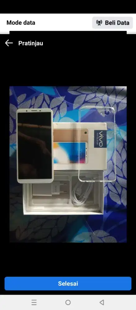 Jual murah hp baru Vivo Y71 ram 3/32 layar 6 inch ada kotak hp cisan