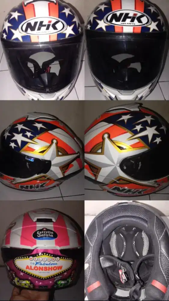 HELM merk NHK Motif warna oren