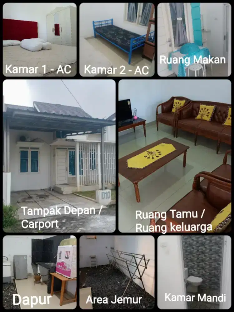 Sewa kontrak rumah lampung full furnished (dlm komp. prumahan)Lap.Golf