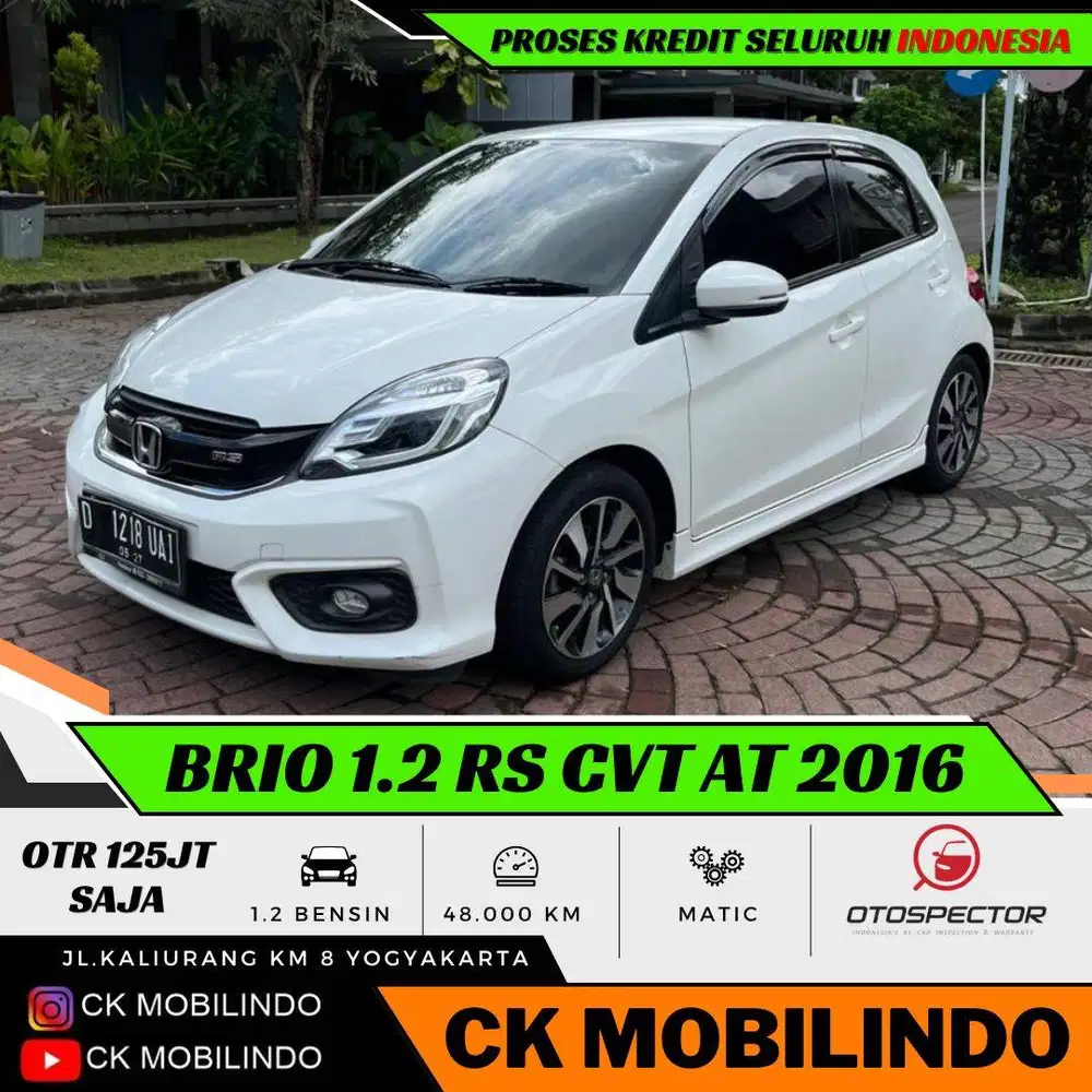 (Km48rb) Honda Brio RS CVT Matic 2016 ANTIK SIMPANAN Kredit Murah