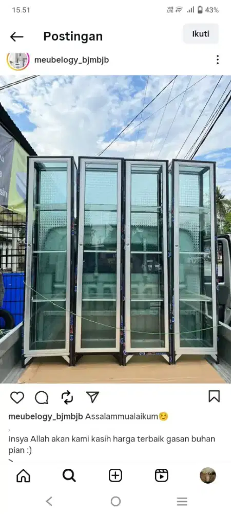 PROMO LEMARI HIAS 1 PINTU TERMURAH TERLARIS SALE