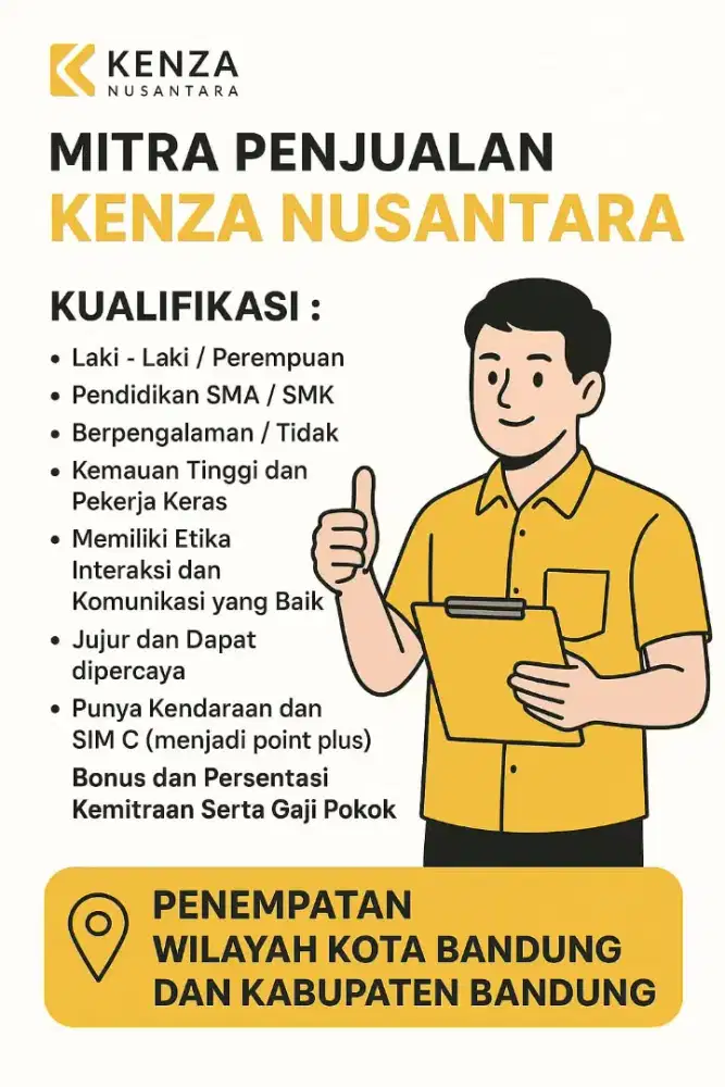 Dibutuhkan Segera Mitra Penjualan