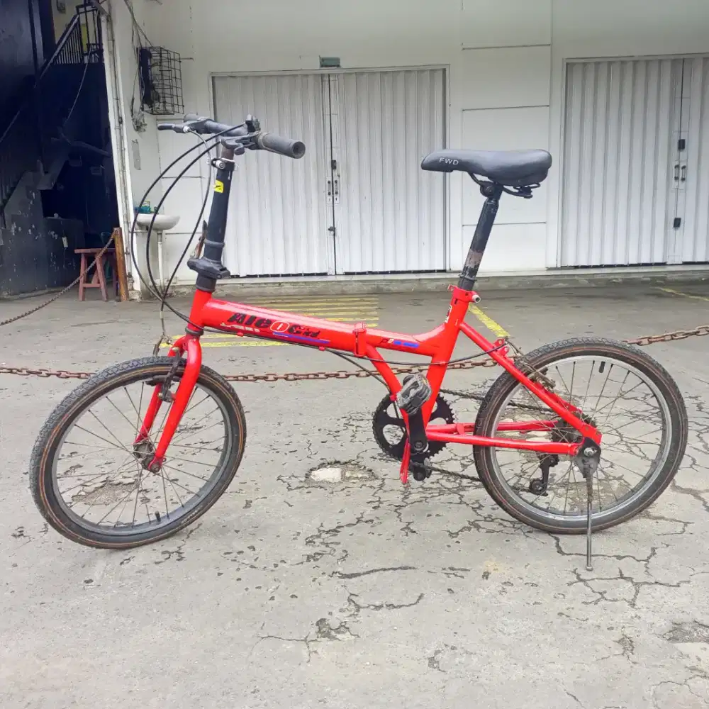 Sepeda Lipat Aleoca Phieghevole Uk. 20 Warna Merah • Folding Bike