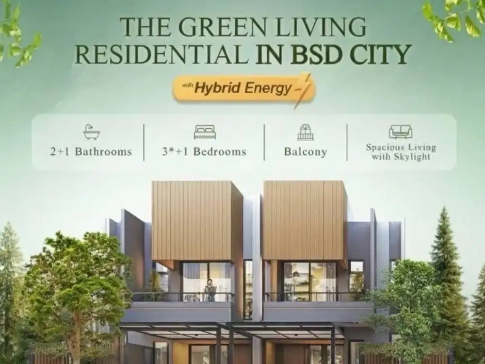 Rumah Cantik 2 Lantai 3 kamar tidur Hanya Rp.2 Man Di Kota BSD City & Depan Mall Eastvara BSD