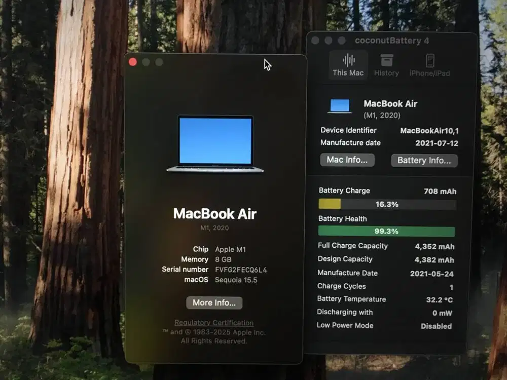 MACBOOK AIR M1 2020 RAM 8GB DAN SSD 256GB