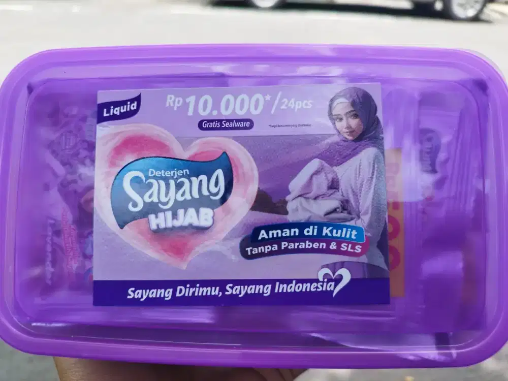 DETERGEN SAYANG HIJAB LAVENDER SEALWARE 20ML 1PACK 24PCS