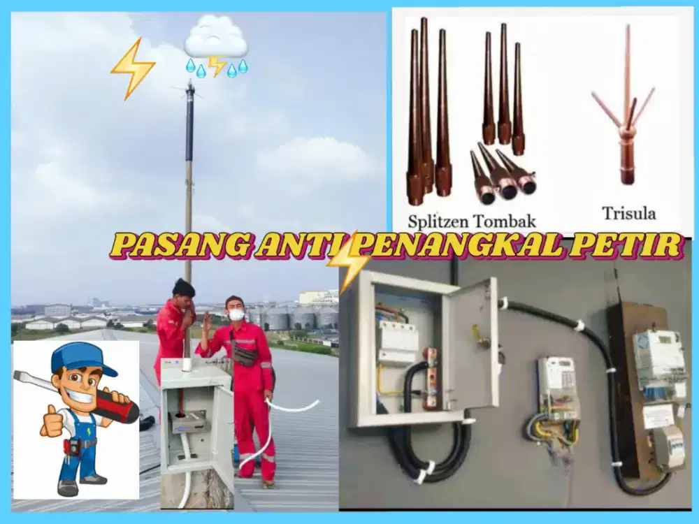 Perlengkapan Teknisi Pemasangan Anti Penangkal Petir Dan Instalasi
