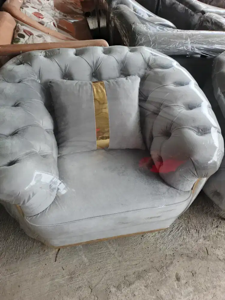 Sofa 2+1+1 Warna Abu Abu