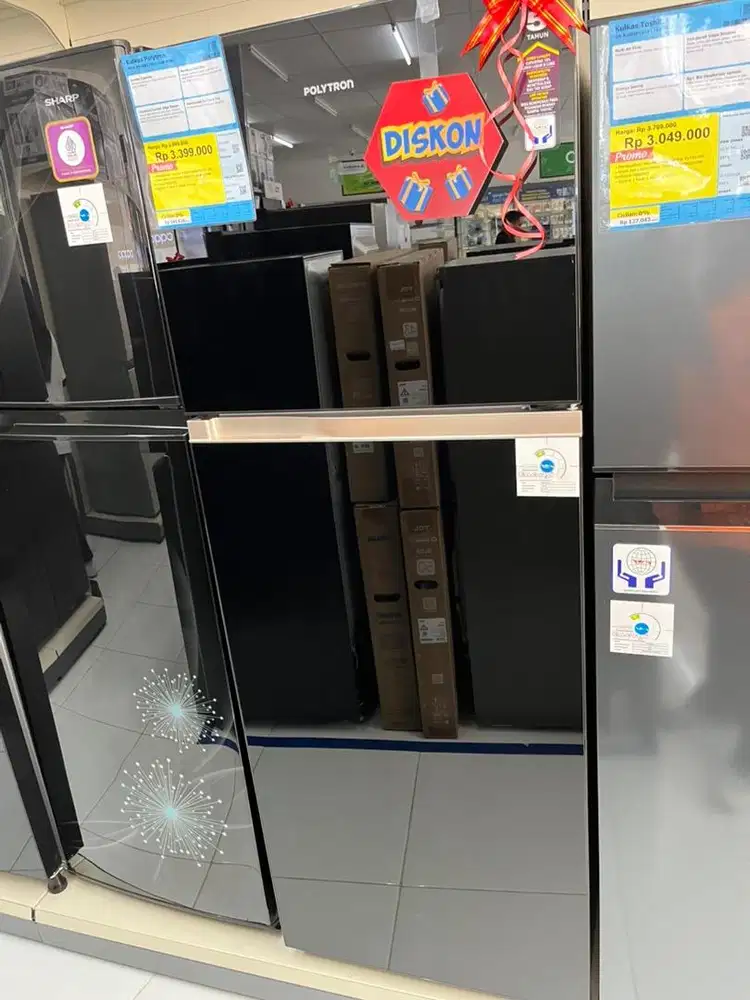 Kulkas Polytron 2 Pintu bisa dicicil tanpa Dp