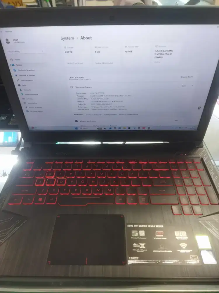Asus Tuf Gaming FX 504