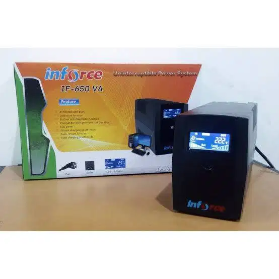 UPS Inforce 650WA Dilengkapi AVR & LCD Display IF 650 VA