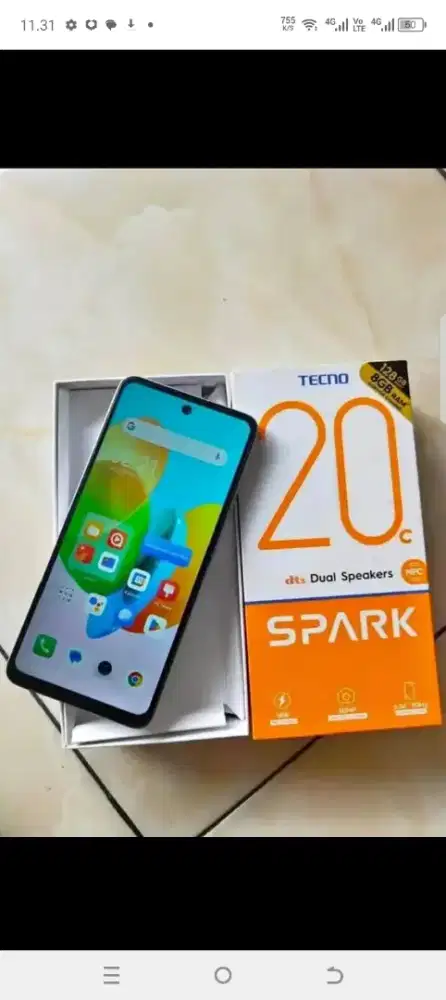 BU BU fulset TECNO SPARK 20 NFC ram 8+8/128GB