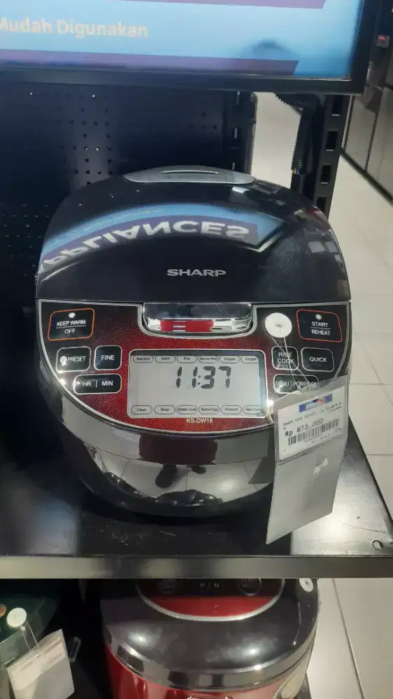 SHARP RICE COOKER 1.8L KS-DW18-BK
