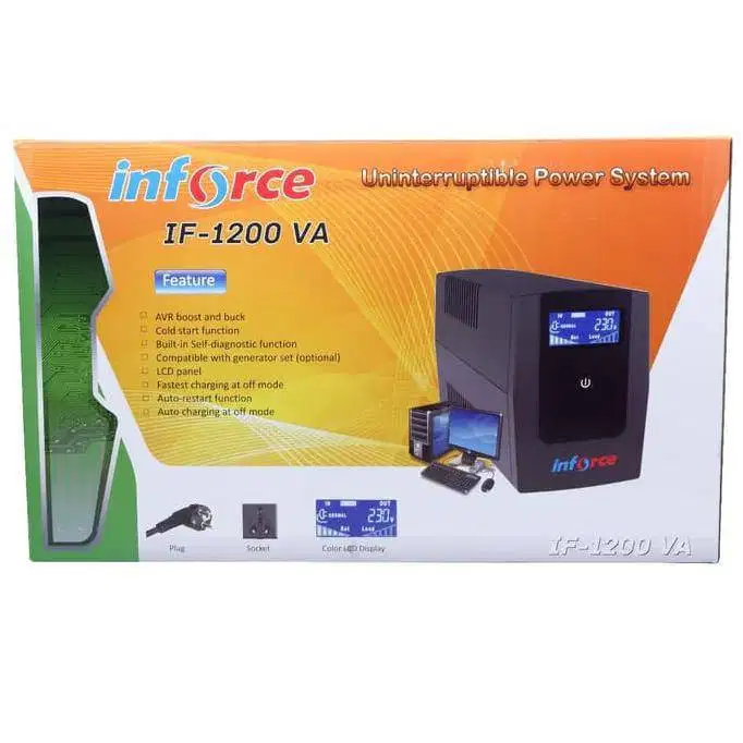UPS Inforce IF-1200 VA 1200VA 720W AVR LCD Display Line interactive