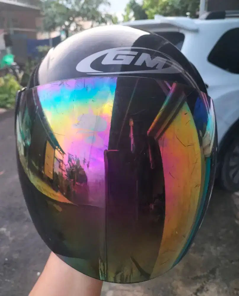 helm gm hitam glosy