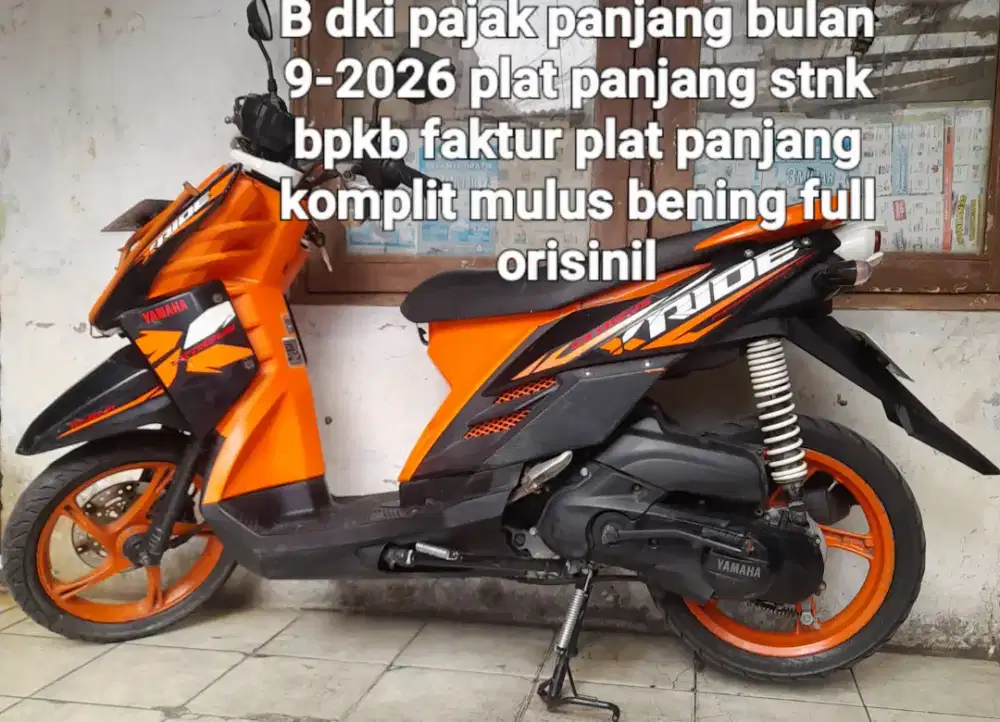 Yamaha X ride 2014 cw asli hitam Oranye B dki pajak panjang