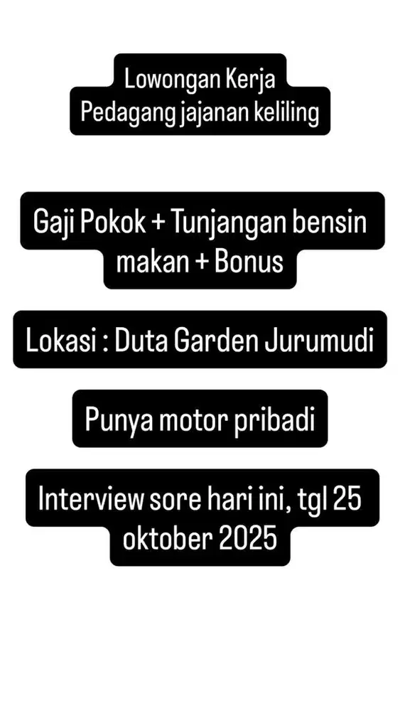 Dicari Pedagang Jajanan Keliling