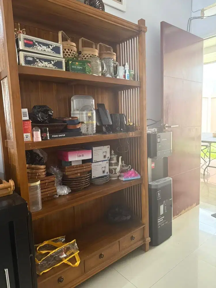 Dijual rak buku jati