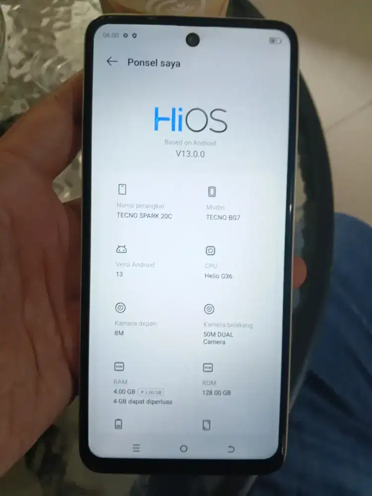 Hp techno 4+2/128