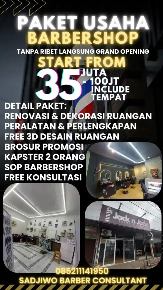 Paket Usaha Barbershop Paling Murah