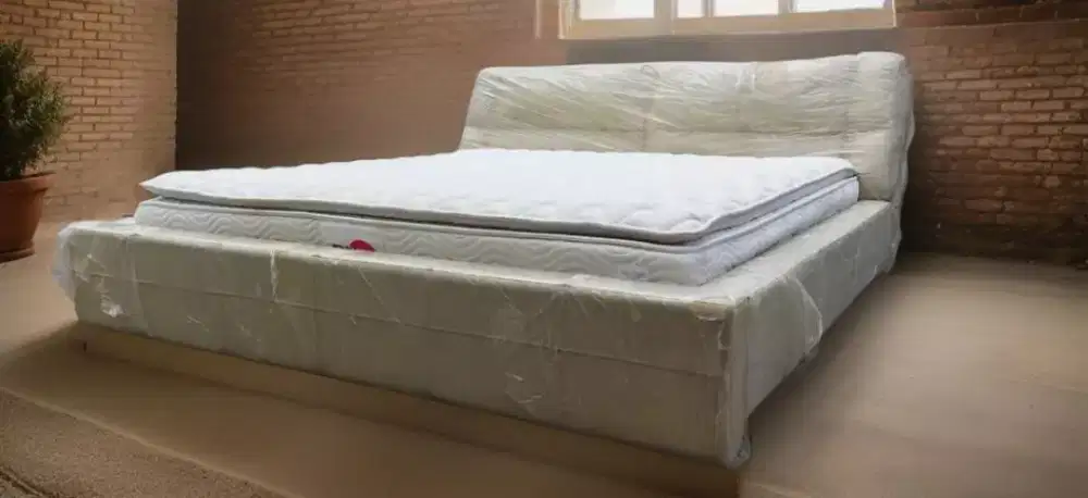 Springbed Kingkoil CitiHub set bedframe kulit Cellini uk 200