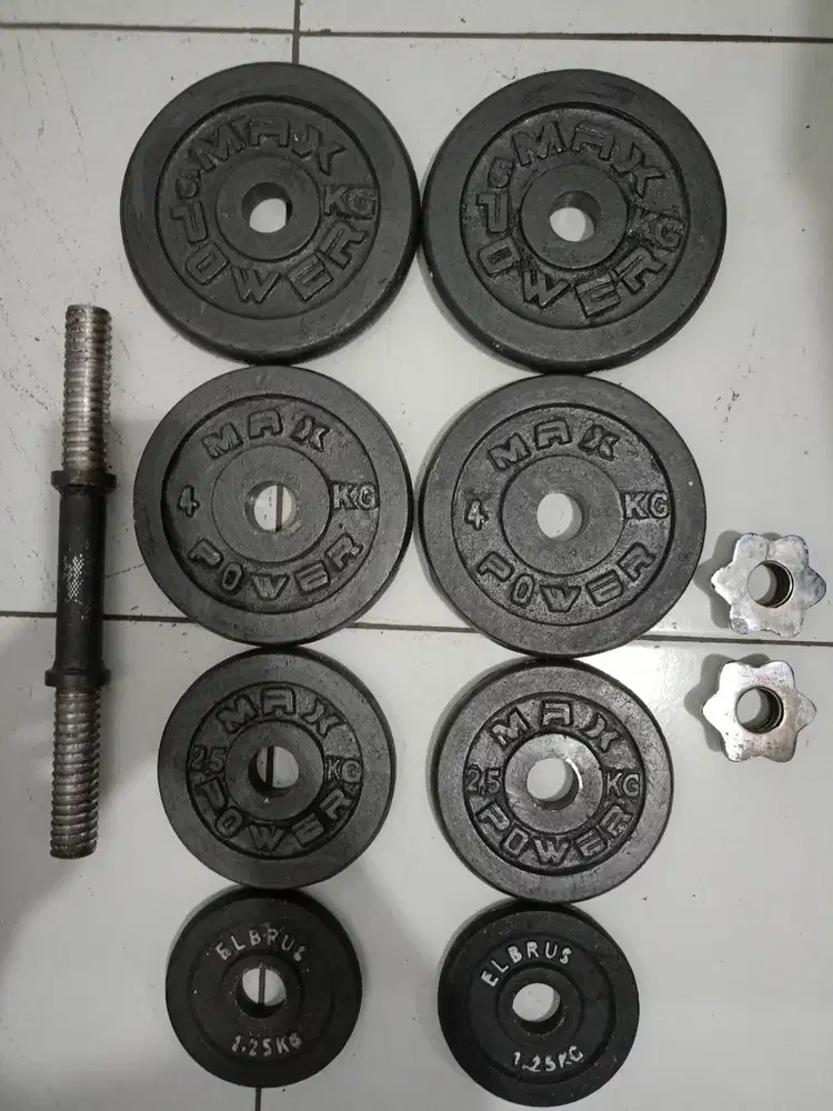 Barbel Set 28kg Dumbbell Dumbell Dumbel Set Besi